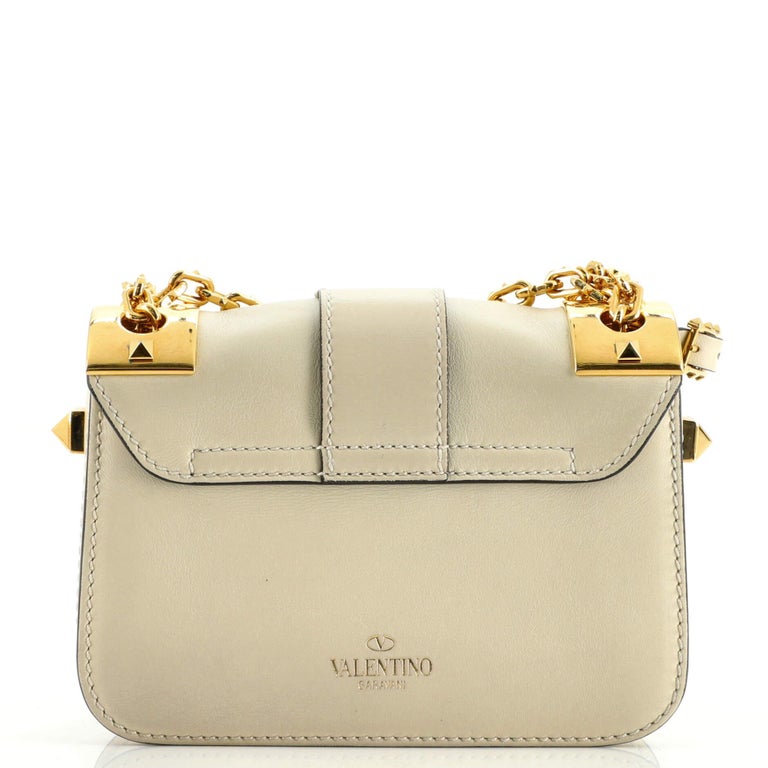 Valentino BRockstud Shoulder Bag Leather Small For Sale at 1stDibs