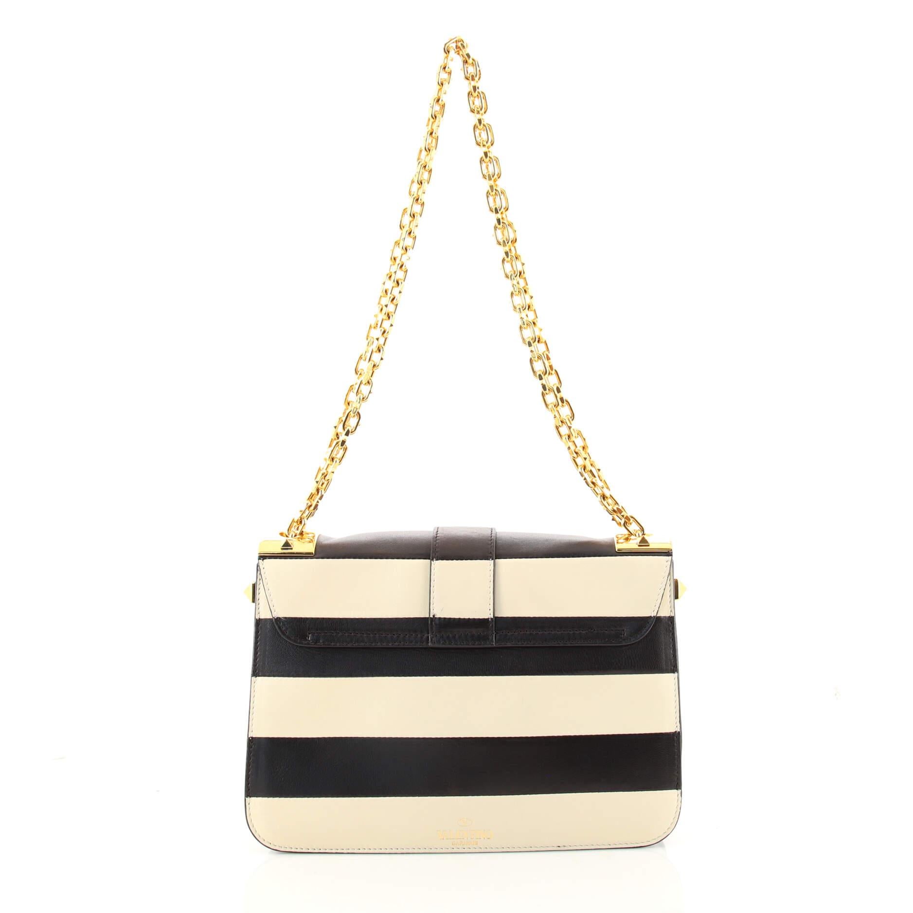 striped shoulder bag