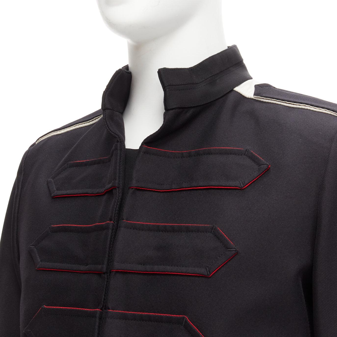 VALENTINO back silk blend white epaulets cuff panelled military jacket IT48 M
Reference: JSLE/A00075
Brand: Valentino
Designer: Pier Paolo Piccioli
Material: Silk, Blend
Color: Black, White
Pattern: Solid
Closure: Snap Buttons
Lining: Black