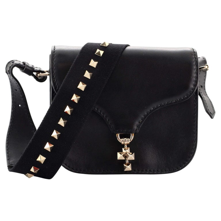 Valentino Band Rockstud Crossbody Bag Leather Small For Sale at 1stDibs
