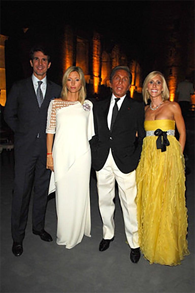 Valentino Beaded Chiffon Gown Worn By Marie-Chantal Miller at Valentino's 45th For Sale 5