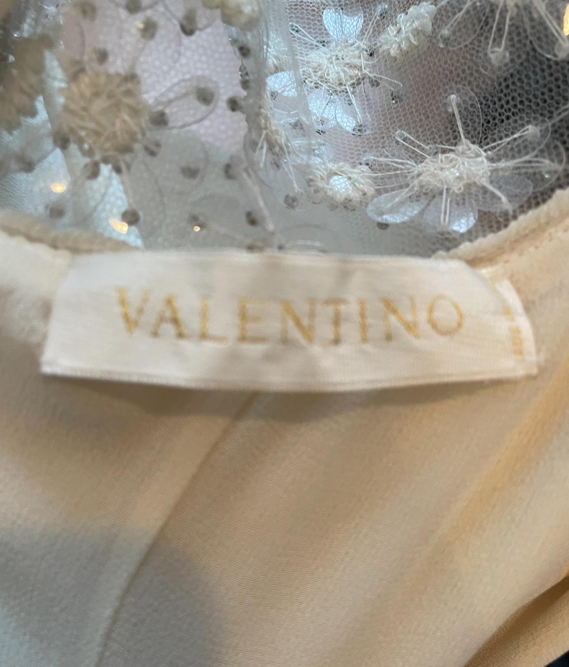 Valentino Beaded Chiffon Gown Worn By Marie-Chantal Miller at Valentino's 45th For Sale 7