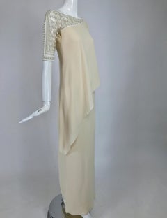 Valentino Beaded Chiffon Gown Worn By Marie-Chantal Miller at Valentino's 45th