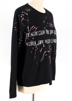 Valentino Beaded Intarsia Cashmere Wool-blend Sweater - New Season Size S