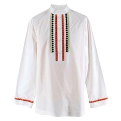 Valentino - Chemise à col mandarin perlé - Taille S