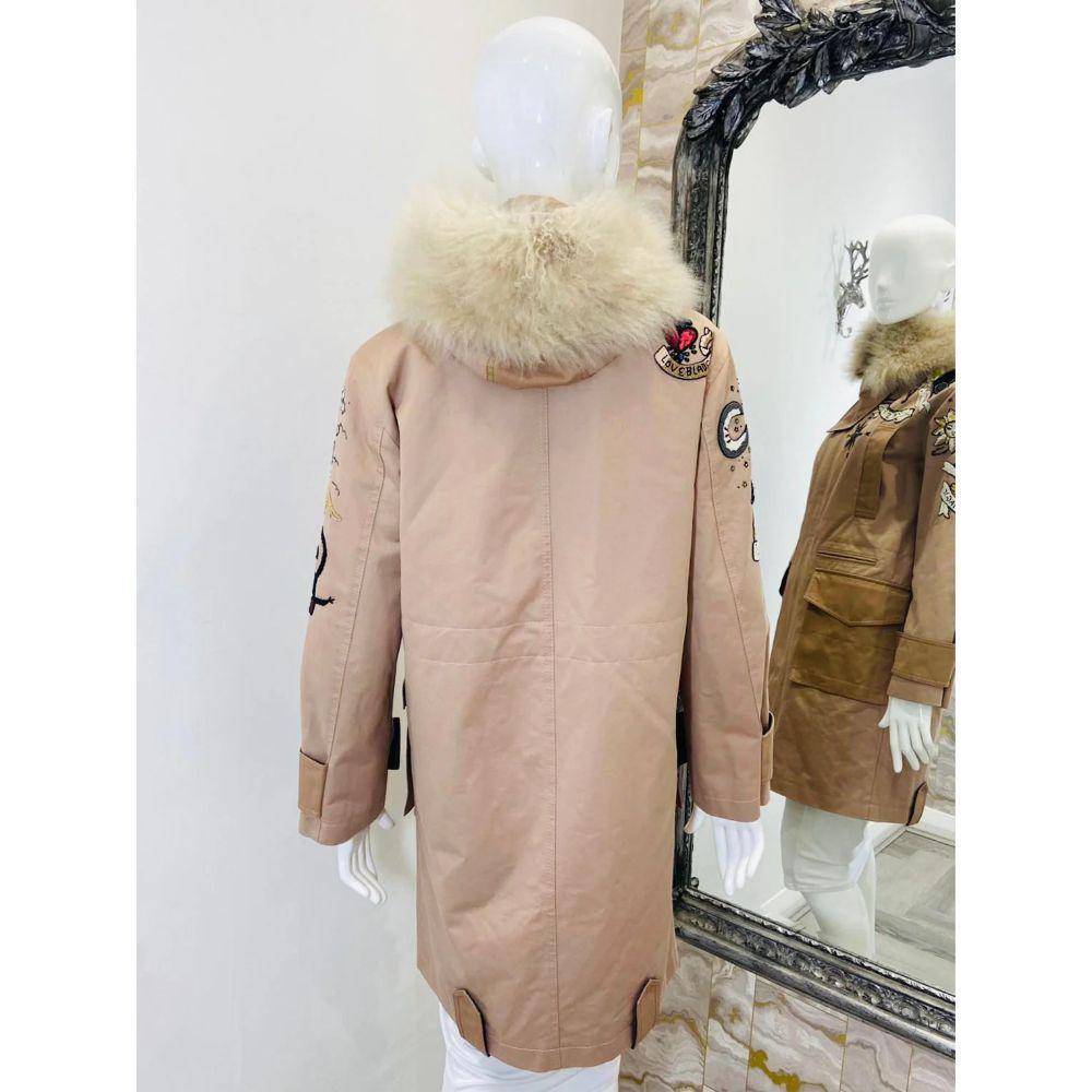 Valentino Beaded Parka Coat Size 38IT In Excellent Condition For Sale In London, GB