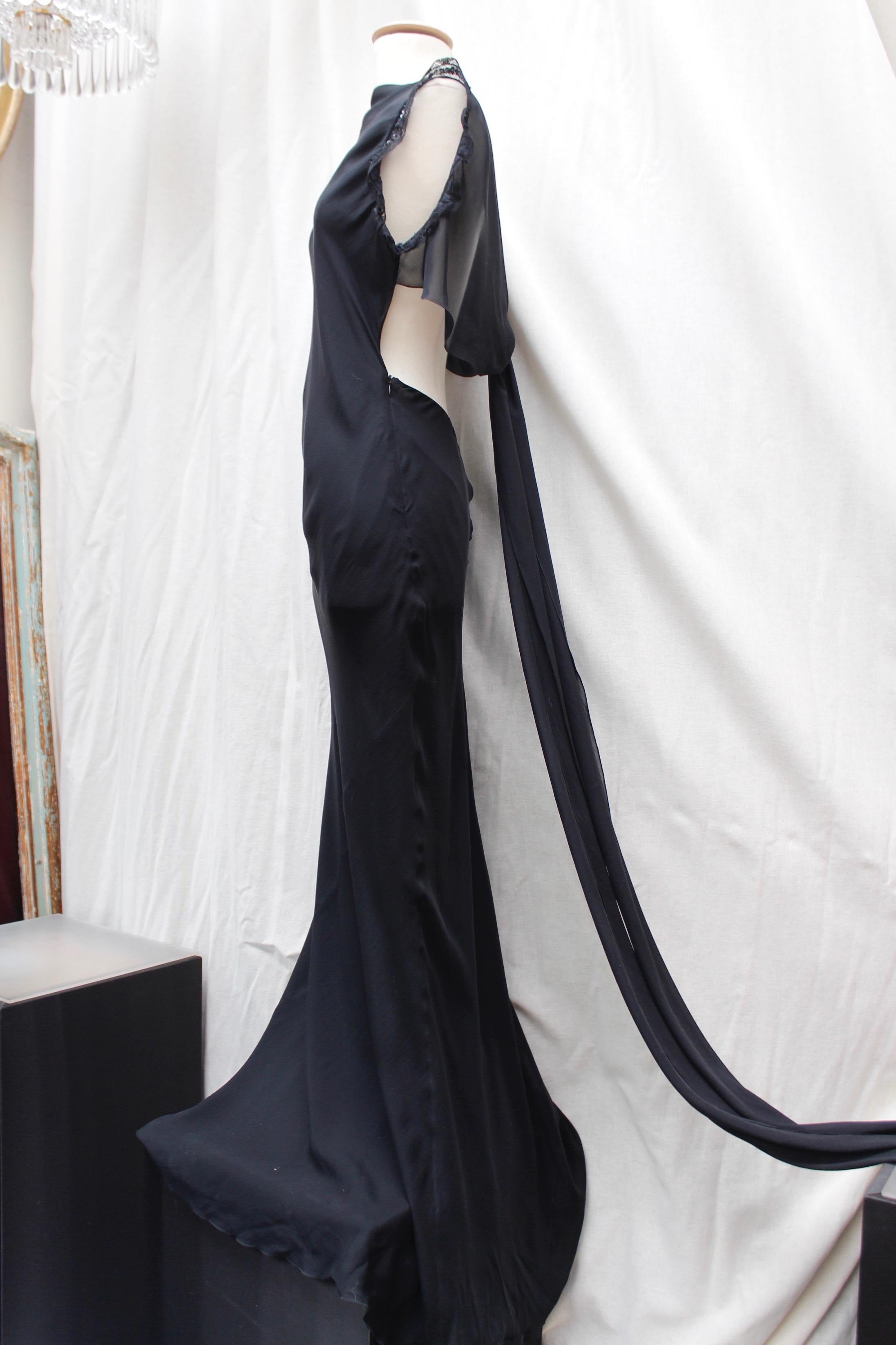 Black Valentino beautiful mermaid low-back evening dress For Sale
