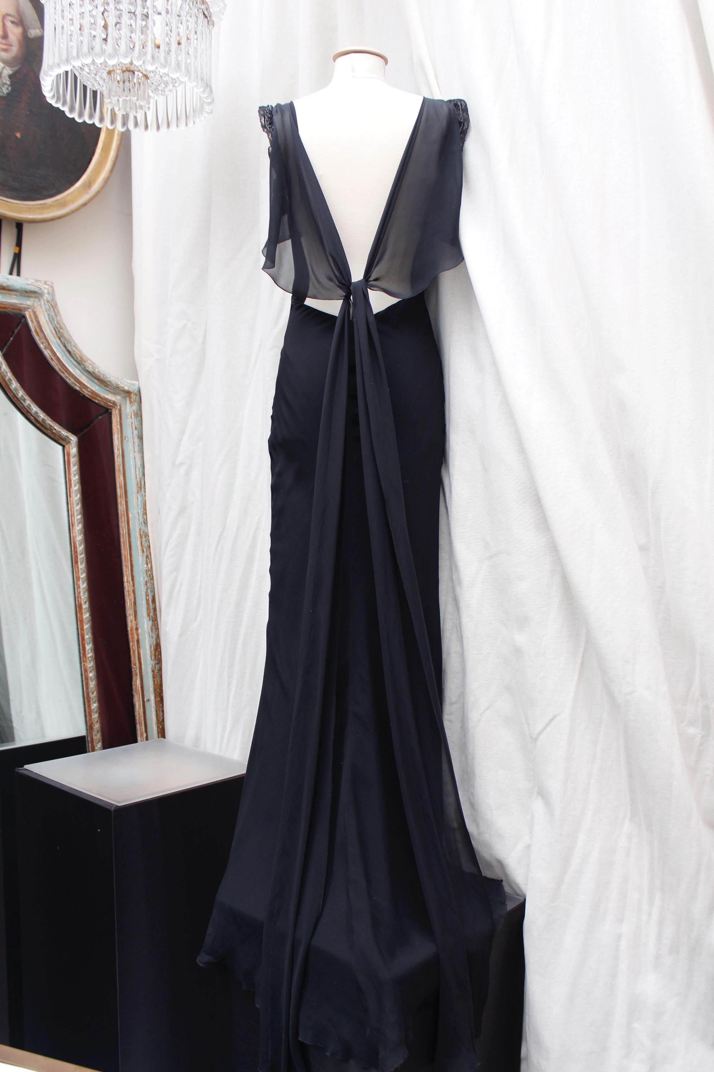 Valentino beautiful mermaid low-back evening dress In Good Condition For Sale In Paris, FR