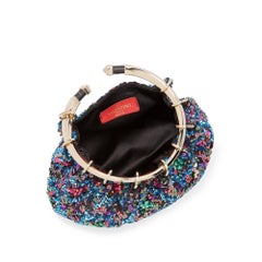 Valentino Bebop Loop Sequin Clutch