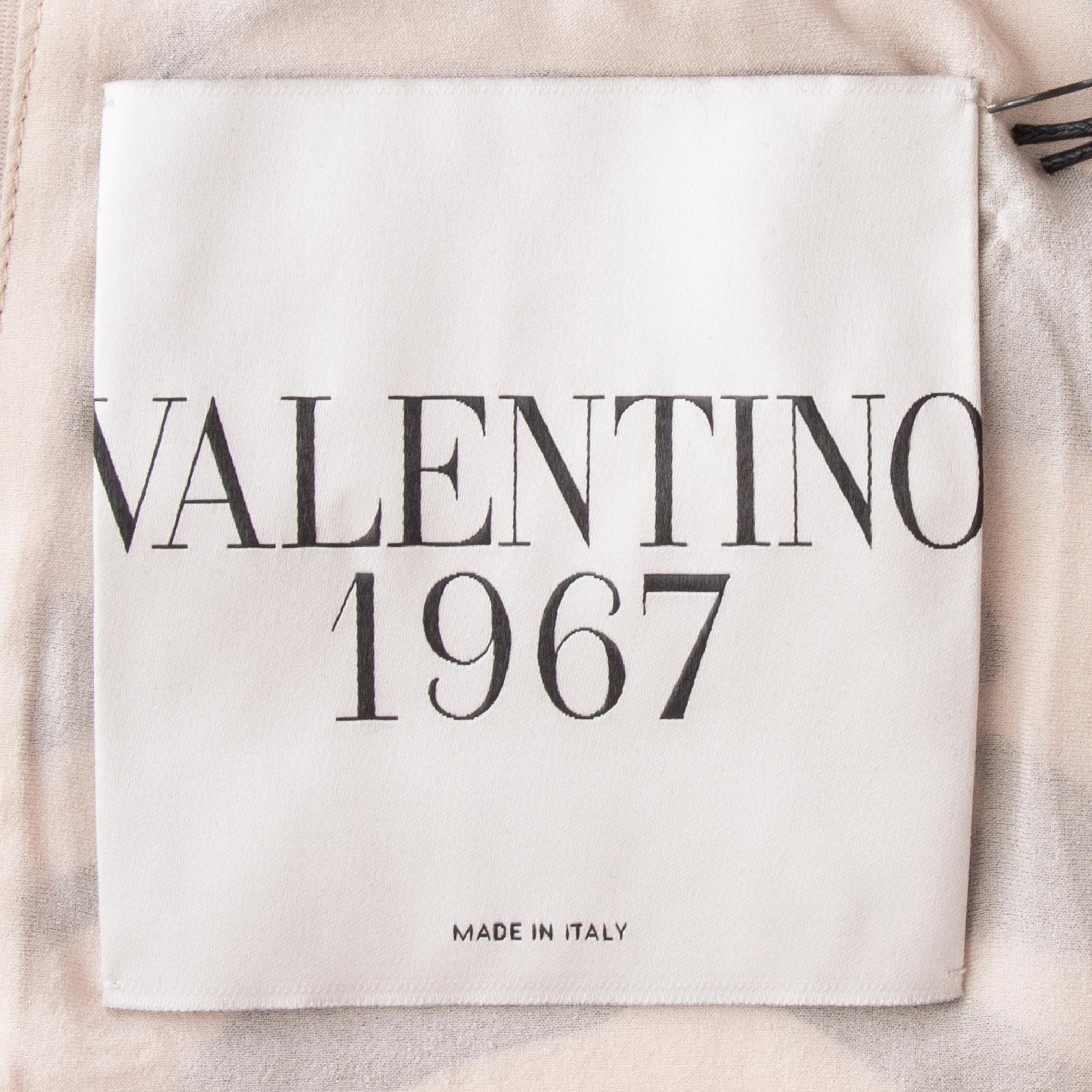 Beige VALENTINO beige & black TIGER Long Sleeve Dress 42