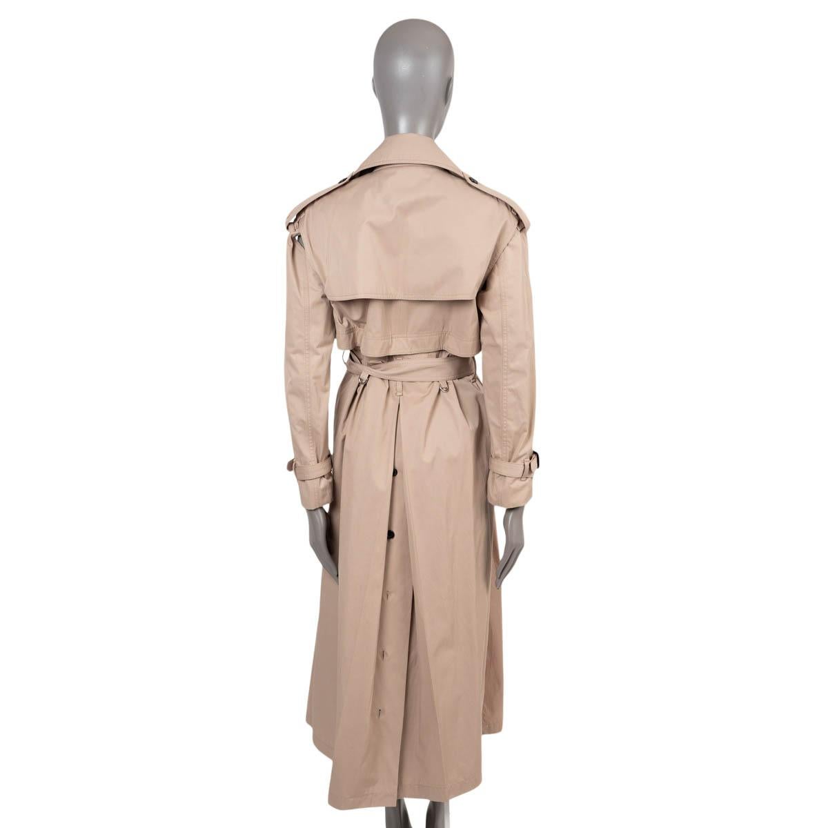 Women's VALENTINO beige cotton 2018 CONVERTABLE TRENCH Coat to Jacket 40 S For Sale