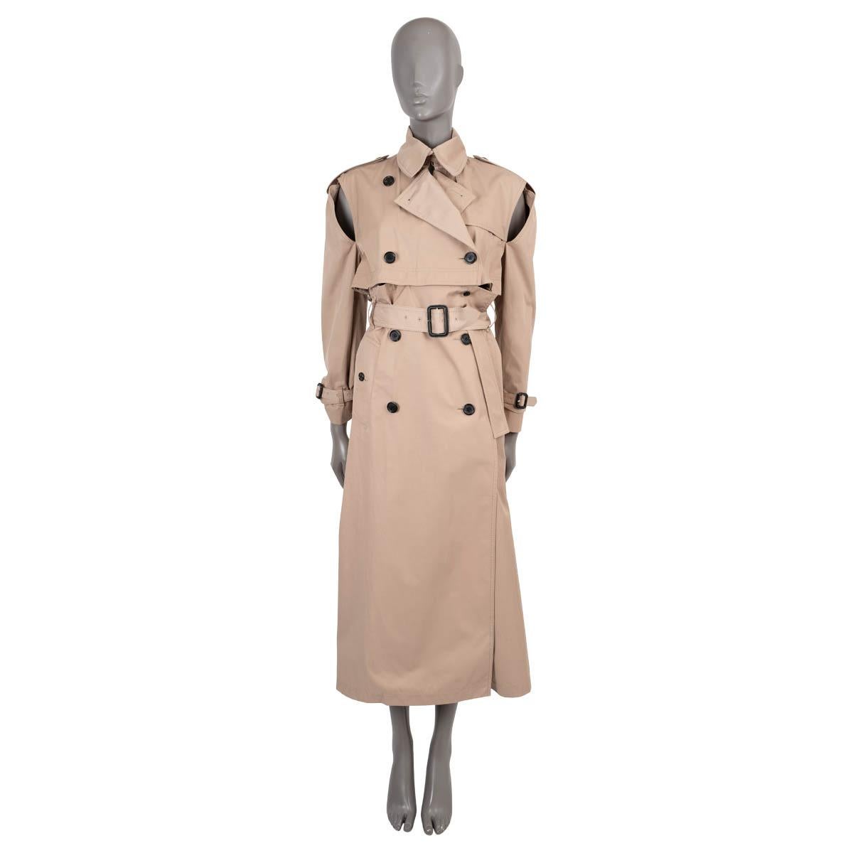 VALENTINO beige cotton 2018 CONVERTABLE TRENCH Coat to Jacket 40 S For Sale 1