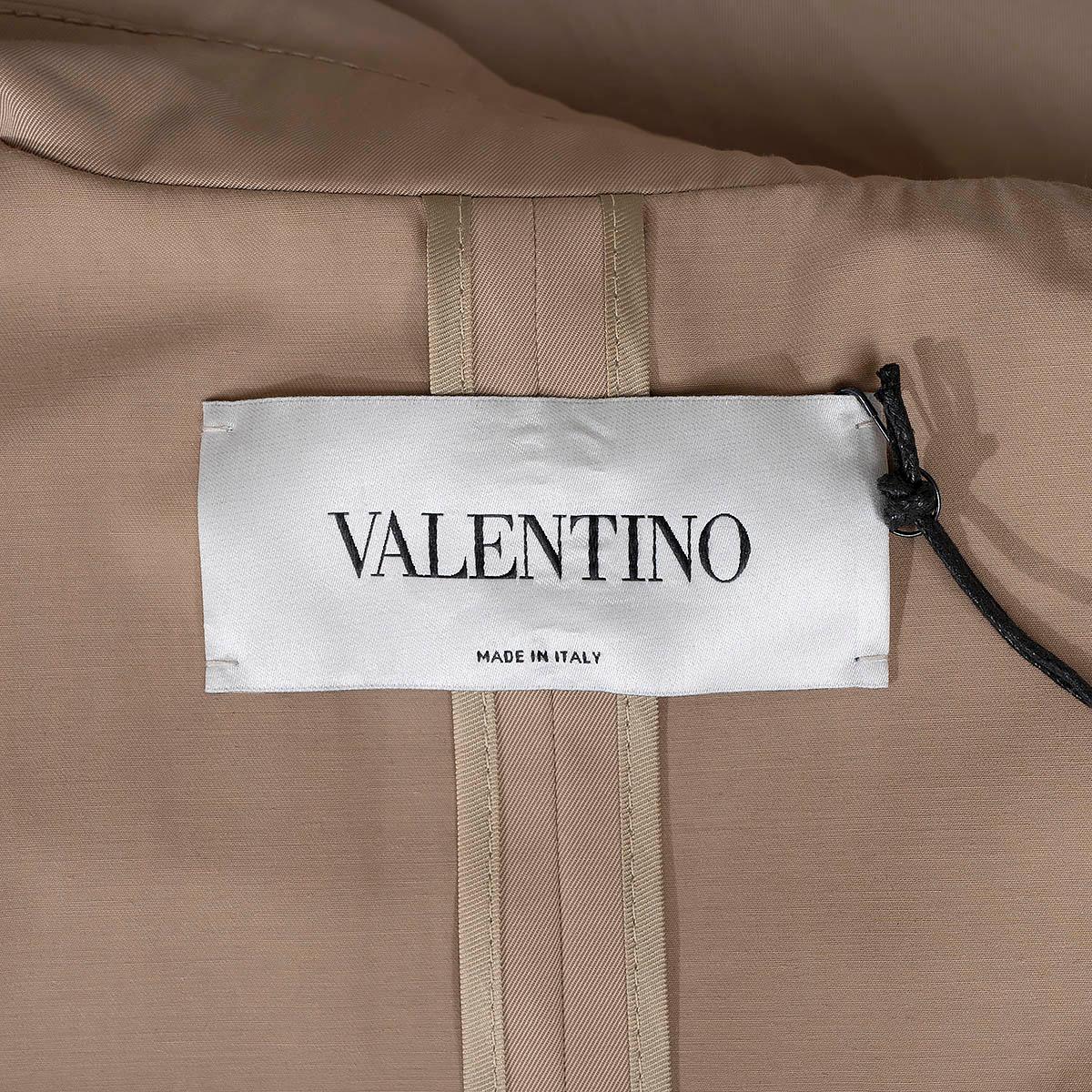 VALENTINO beige cotton 2018 CONVERTABLE TRENCH Coat to Jacket 40 S For Sale 4