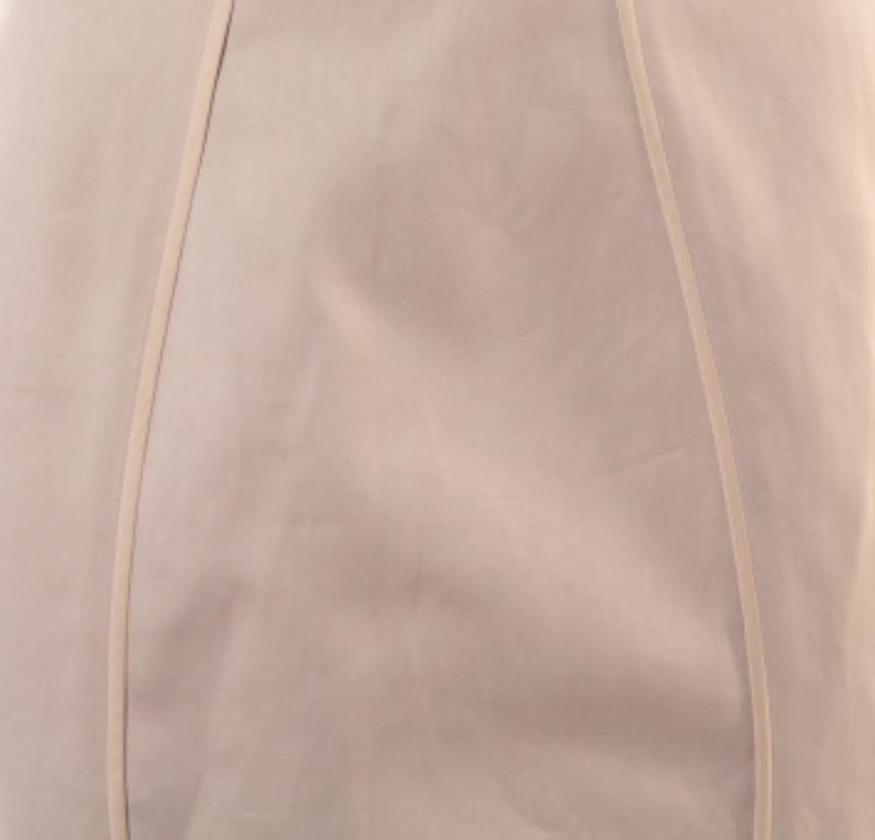 Women's Valentino Beige Cotton Ruffle Detail Paneled Knee Length Skirt M For Sale