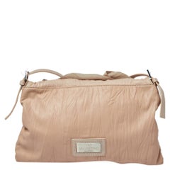 Valentino Beige Crinkled Leather Petal Messenger Bag