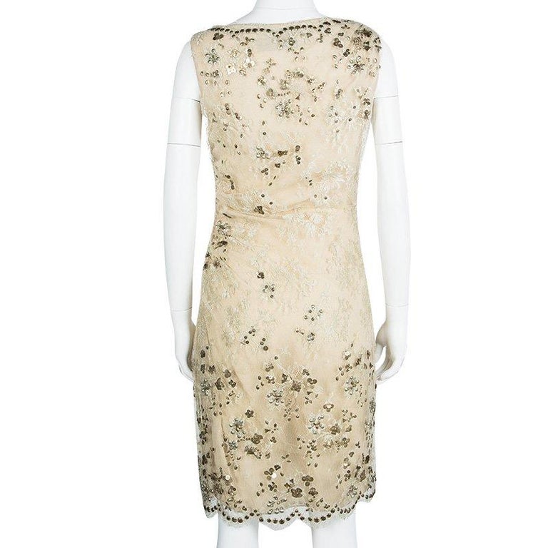 beige dress with white lace overlay Make Memories Molded Bust Lace-Up Back Lace Mini Dress White/Beige