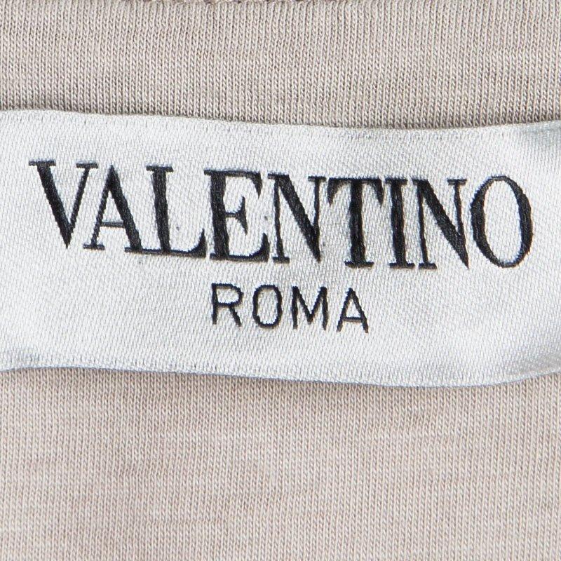 Valentino Beige Embellished Neck Detail Mesh Overlay Sleeveless Top S 1