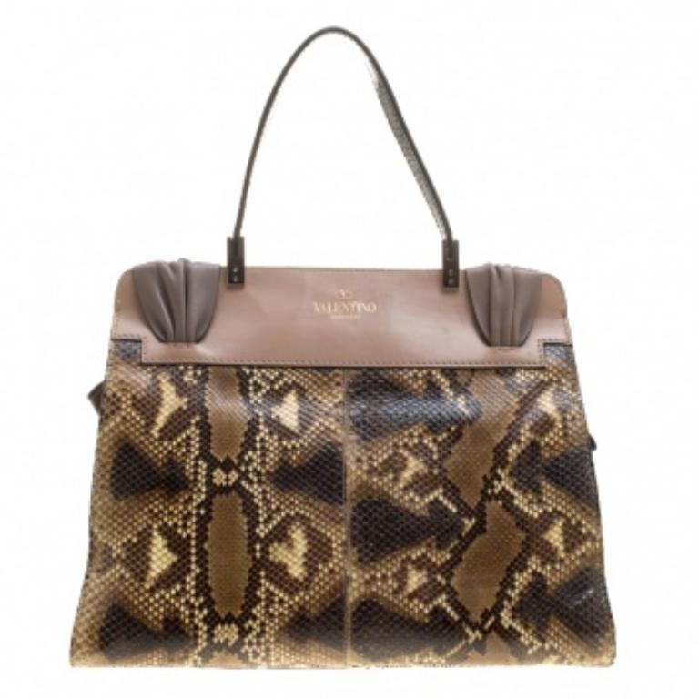 De las mujeres Bolso Valentino Lazo Afrodita Beige Piel Exótica y Cuero en venta