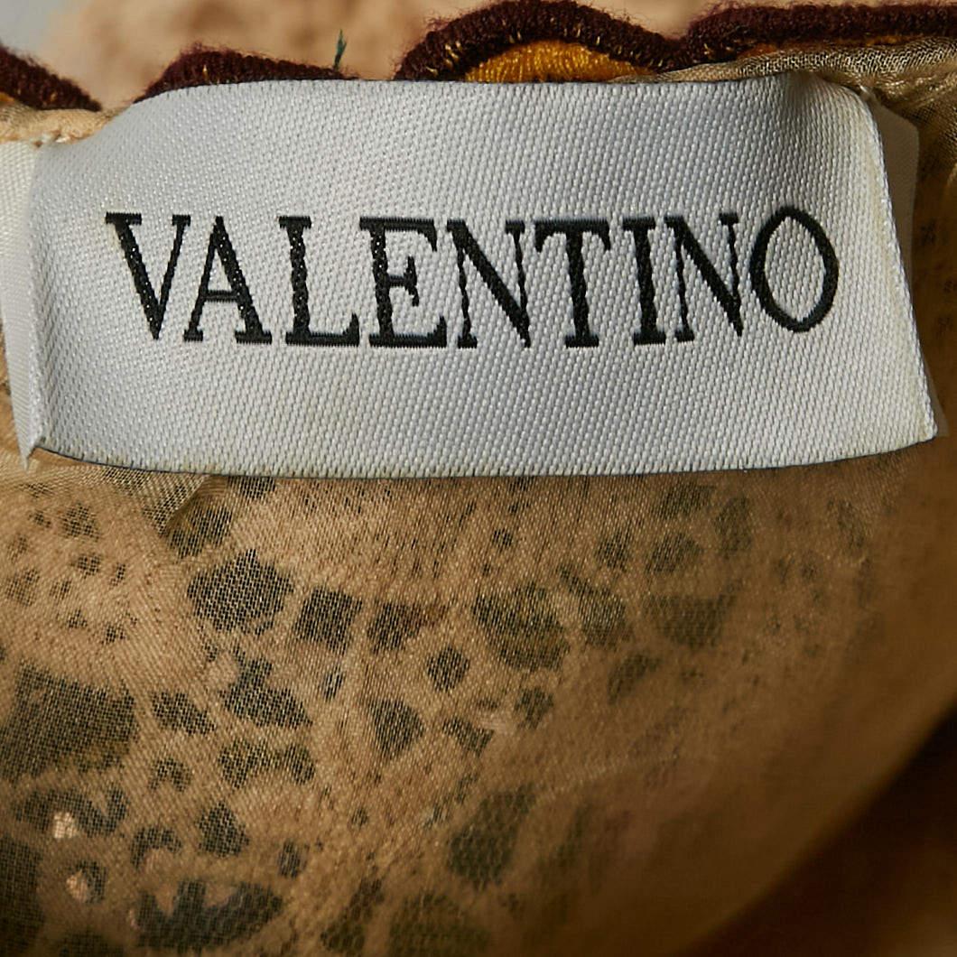 Women's Valentino Beige Guipure Lace Patch Detail Mini Dress XS For Sale