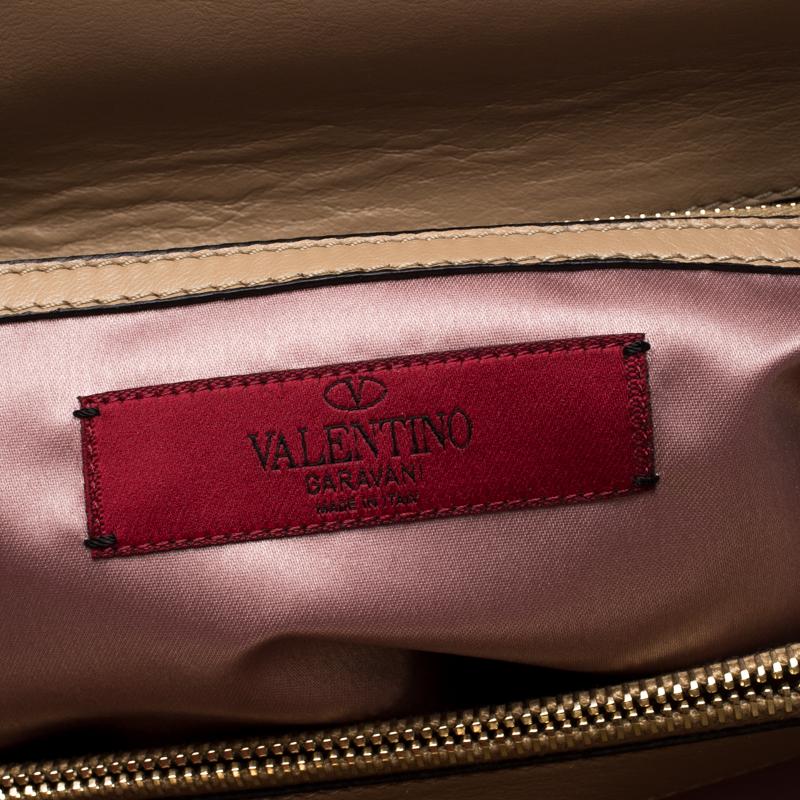Valentino Beige Leather Demetra Tote 1