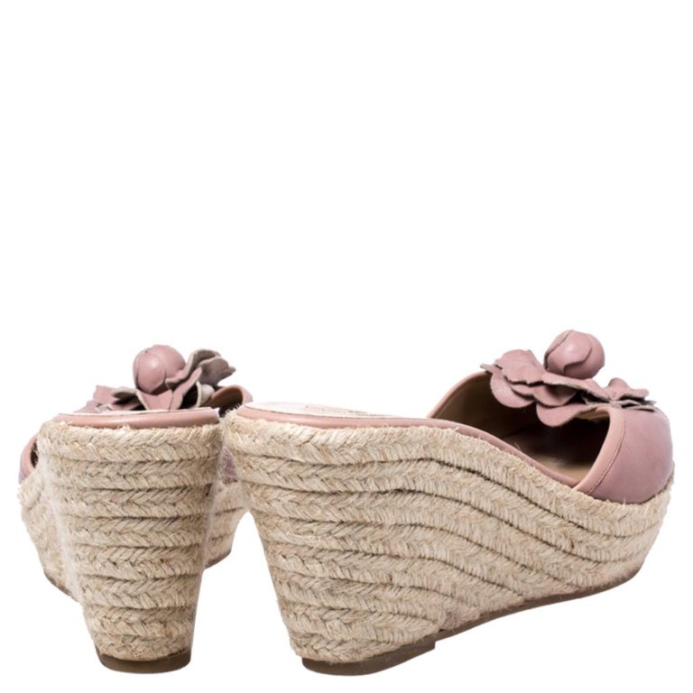 VALENTINO 26S WEDGE SHOES IN BEIGE CALFSKIN