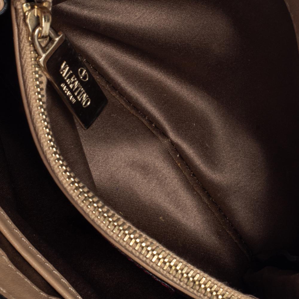 Valentino Beige Leather Mini Rockstud Flap Shoulder Bag 7