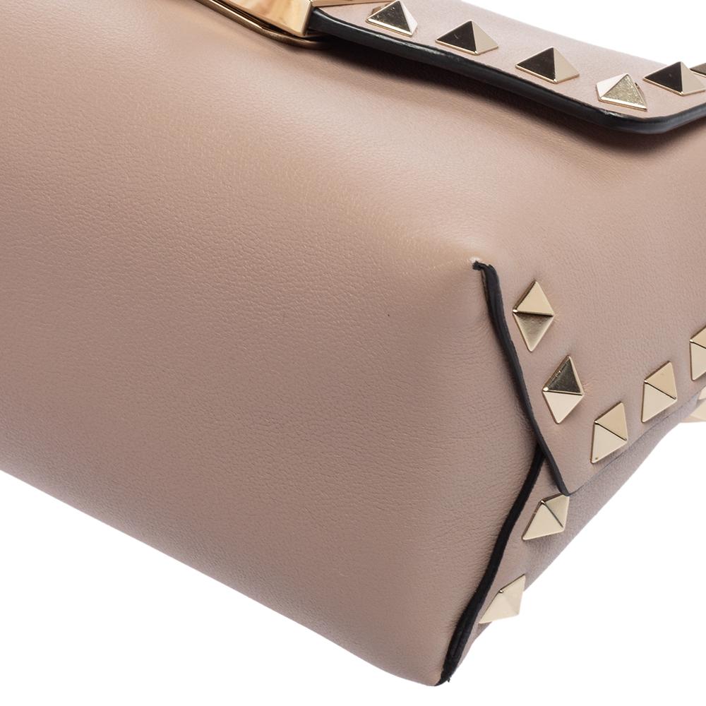 Valentino Beige Leather Mini Rockstud Shoulder Bag 7
