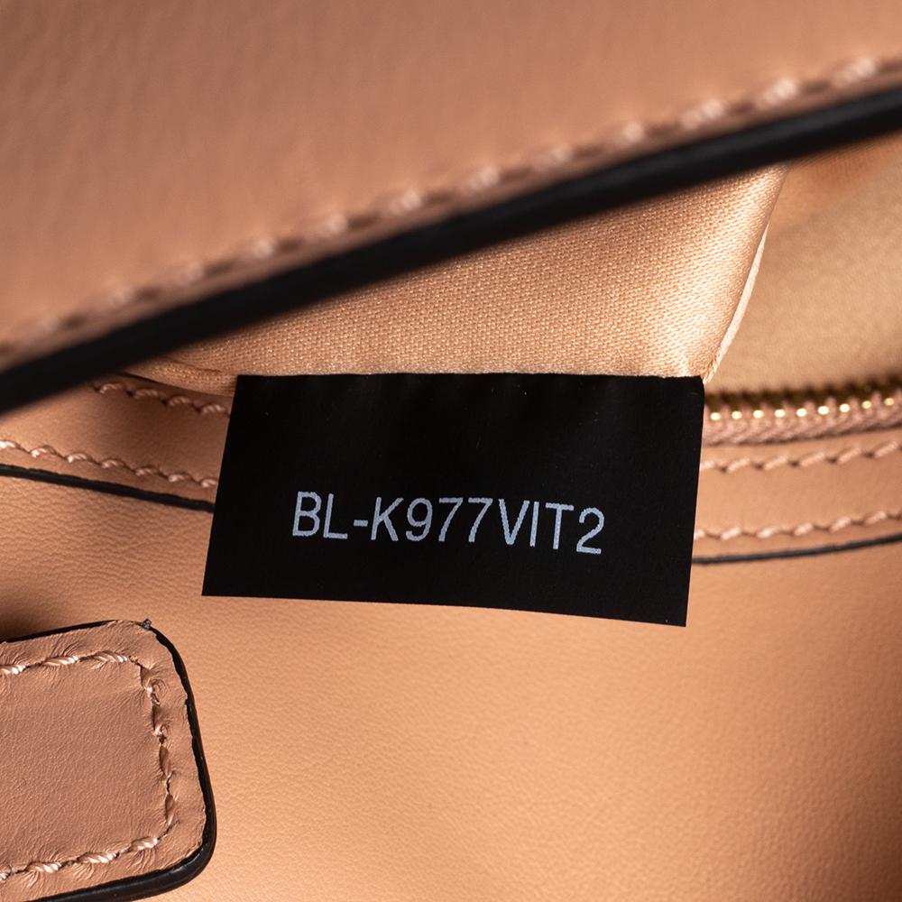 Valentino Beige Leather My Rockstud Top Handle Bag 5