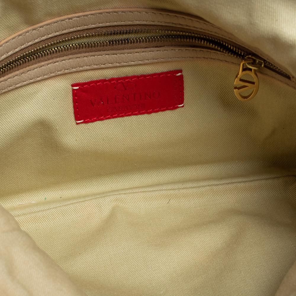 Valentino Beige Leather Petale Shoulder Bag 5
