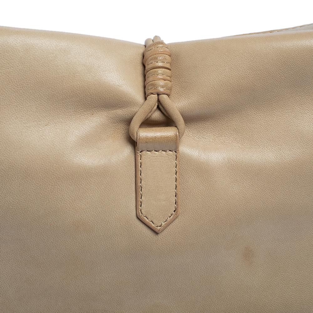 Women's Valentino Beige Leather Petale Shoulder Bag