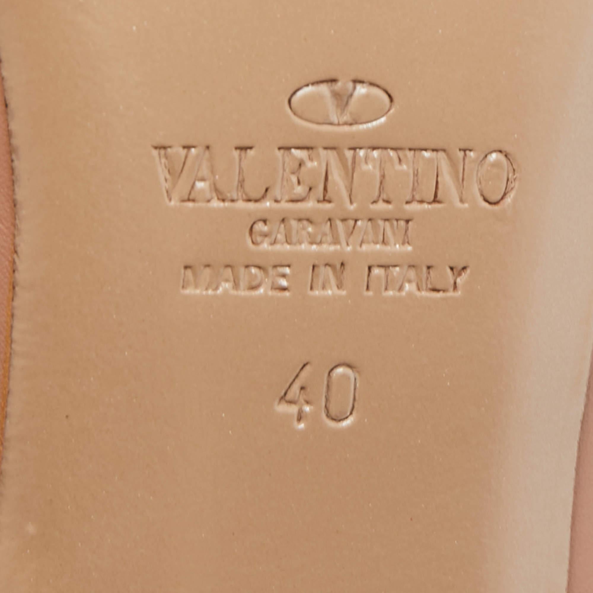 Valentino Beige Leather Rockstud Buckle Strap Pumps Size 40 3
