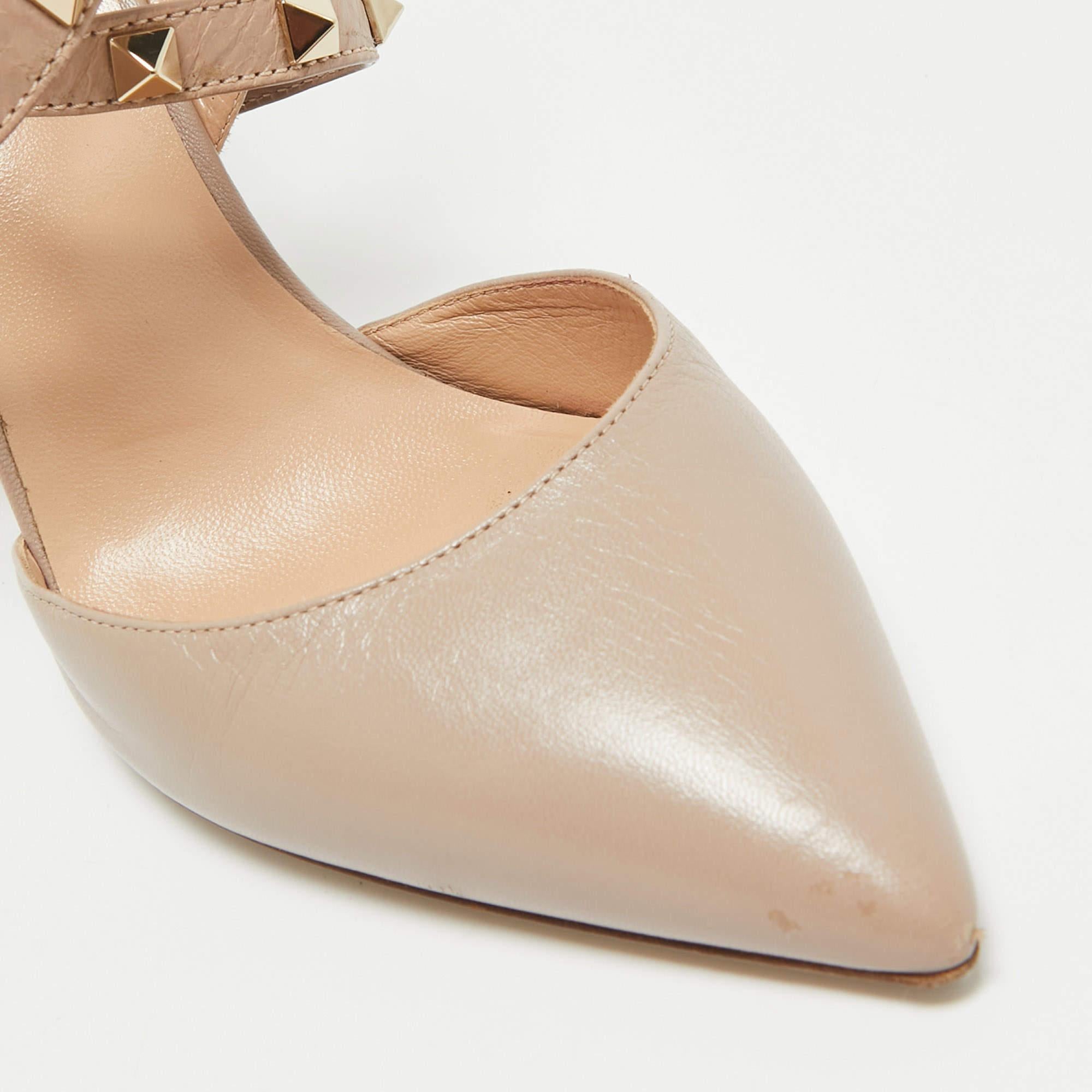 Valentino Beige Leather Rockstud Pumps Size 36.5 3