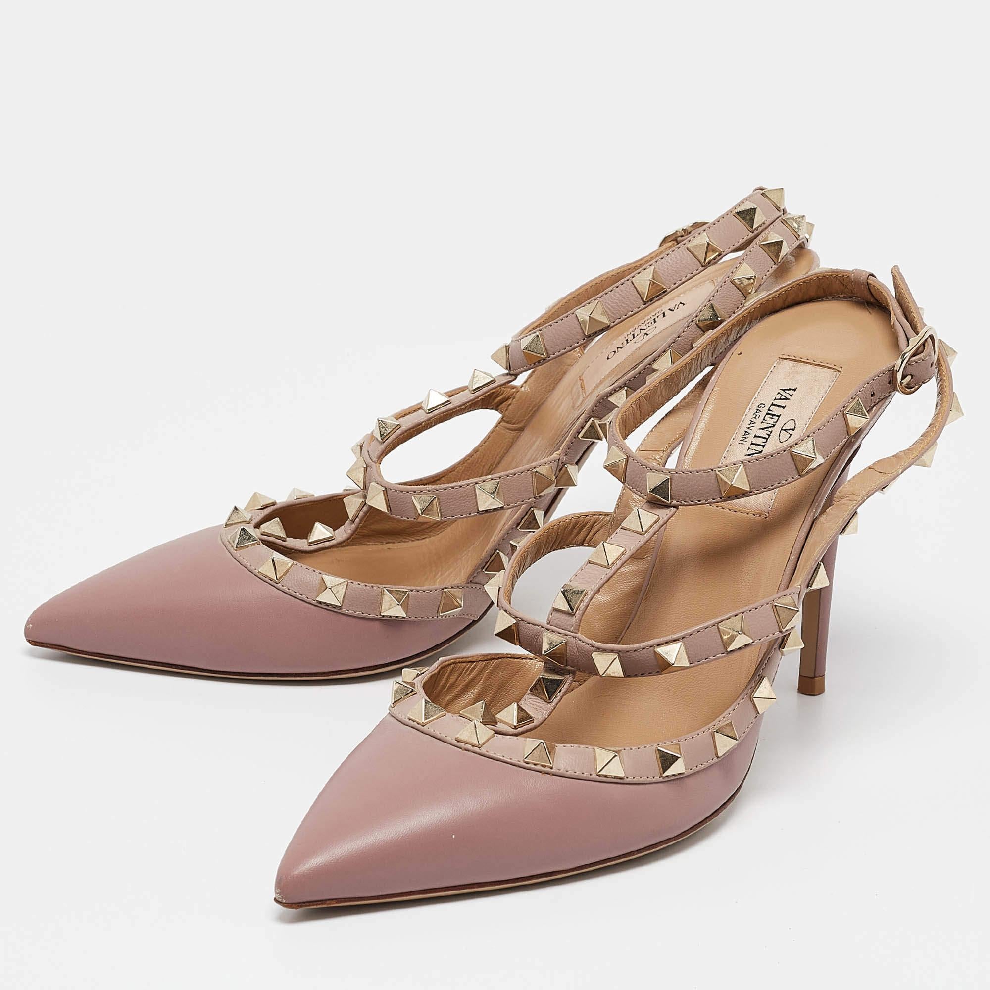 Make a chic style statement with these designer pumps. They showcase sturdy heels and durable soles  perfect for your fashionable outings