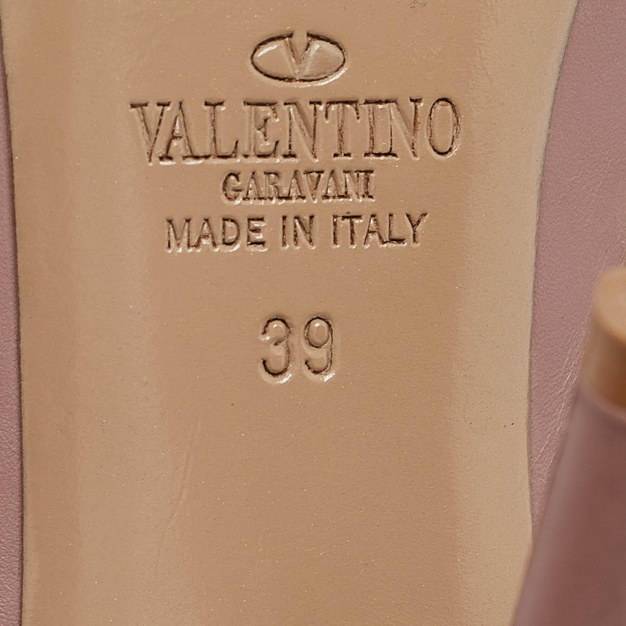 Valentino Beige Leather Rockstud Pumps Size 39 4