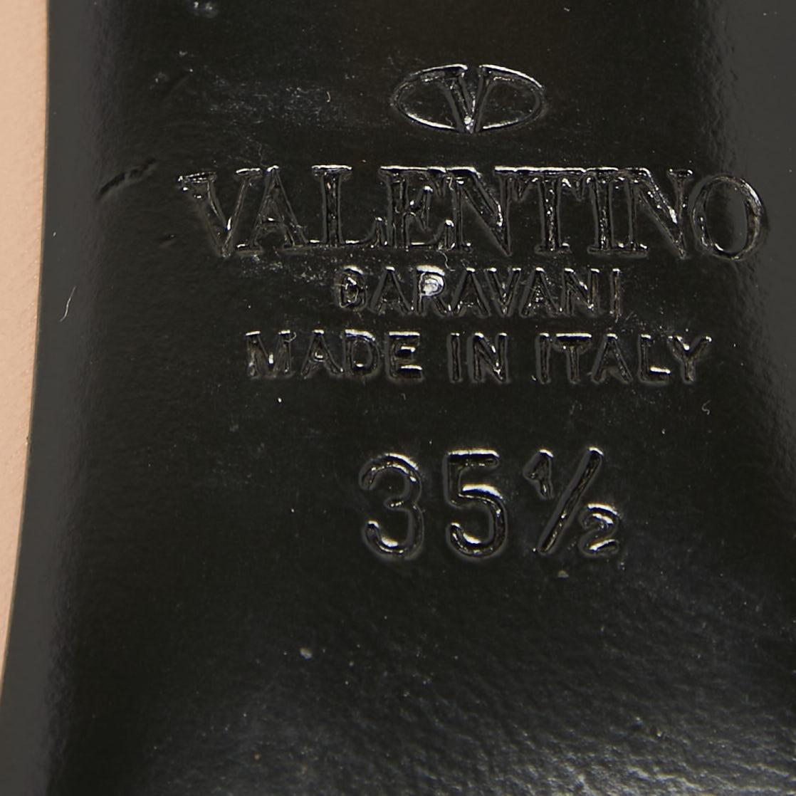 Valentino Beige Leather Rockstud Slingback Pumps Size 35.5 4