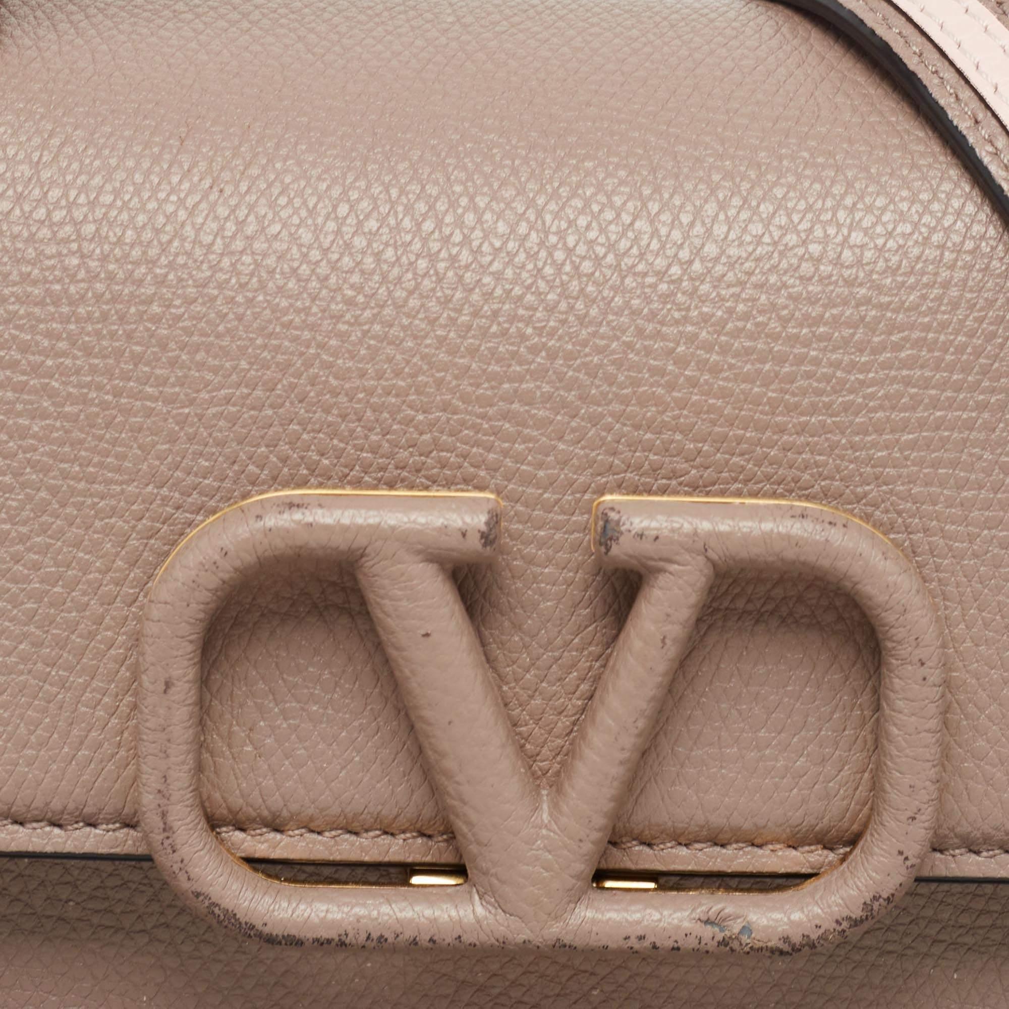 Valentino Beige Leather Small VSling Top Handle Bag 8