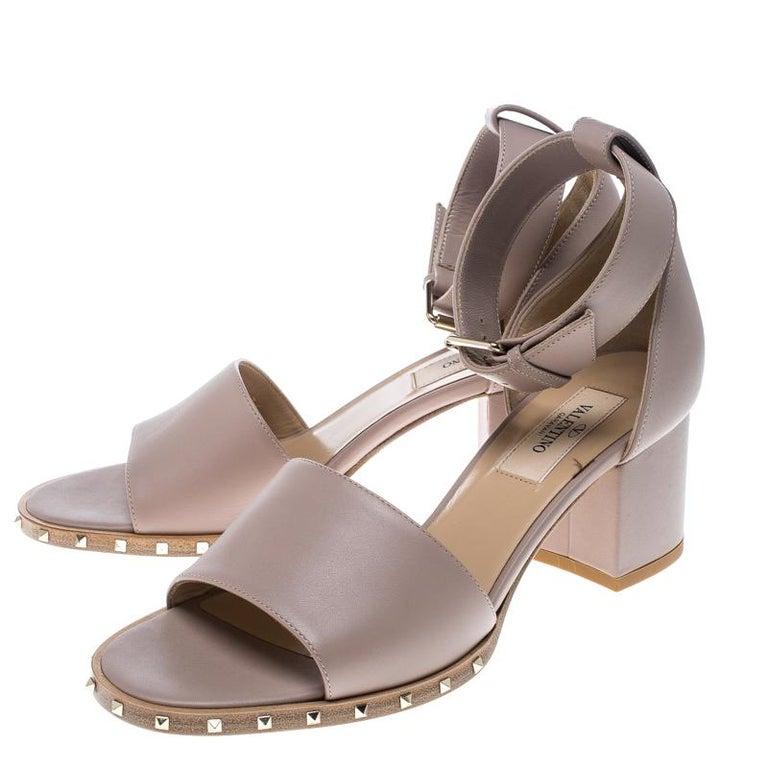 valentino rockstud block heel dupe