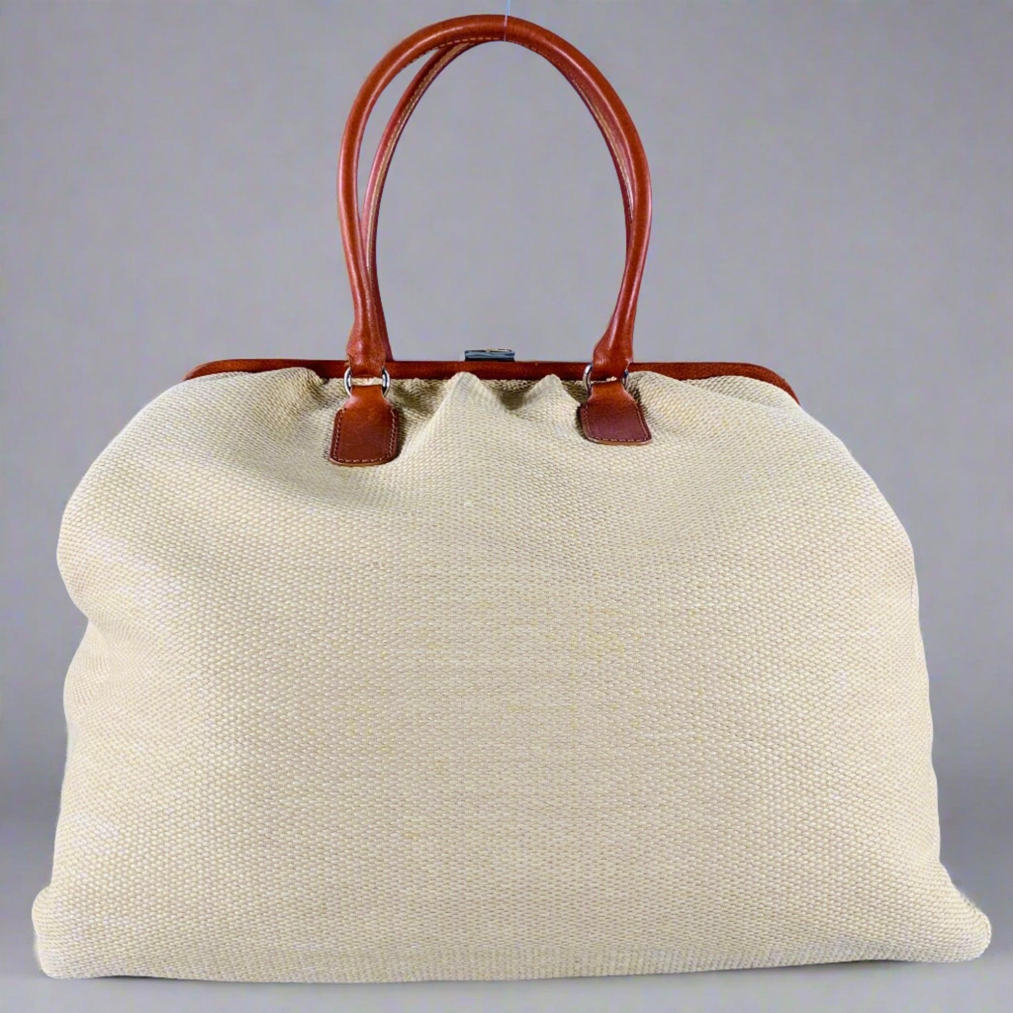 VALENTINO Beige Multi Color Woven Leather Beaded Raffia Handbag For Sale 1