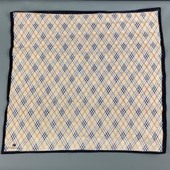 VALENTINO Beige Plaid Cotton Pocket Square