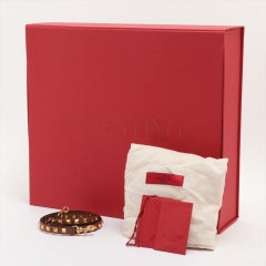 Valentino Beige Raffia Rockstud Studded 2way Oonvertible Tote with Strap 2val917