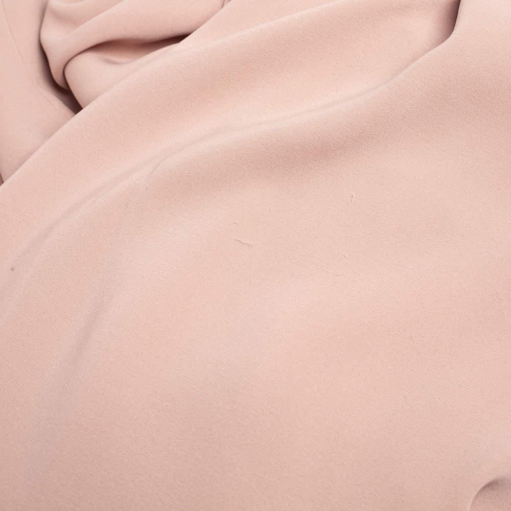 Valentino Beige Silk Pleated Sleeveless Maxi Dress M 2