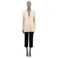 VALENTINO beige silk & wool Blazer Jacket 44 L