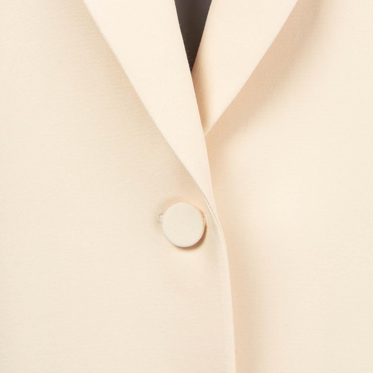 VALENTINO beige silk & wool Blazer Jacket 44 L For Sale 1