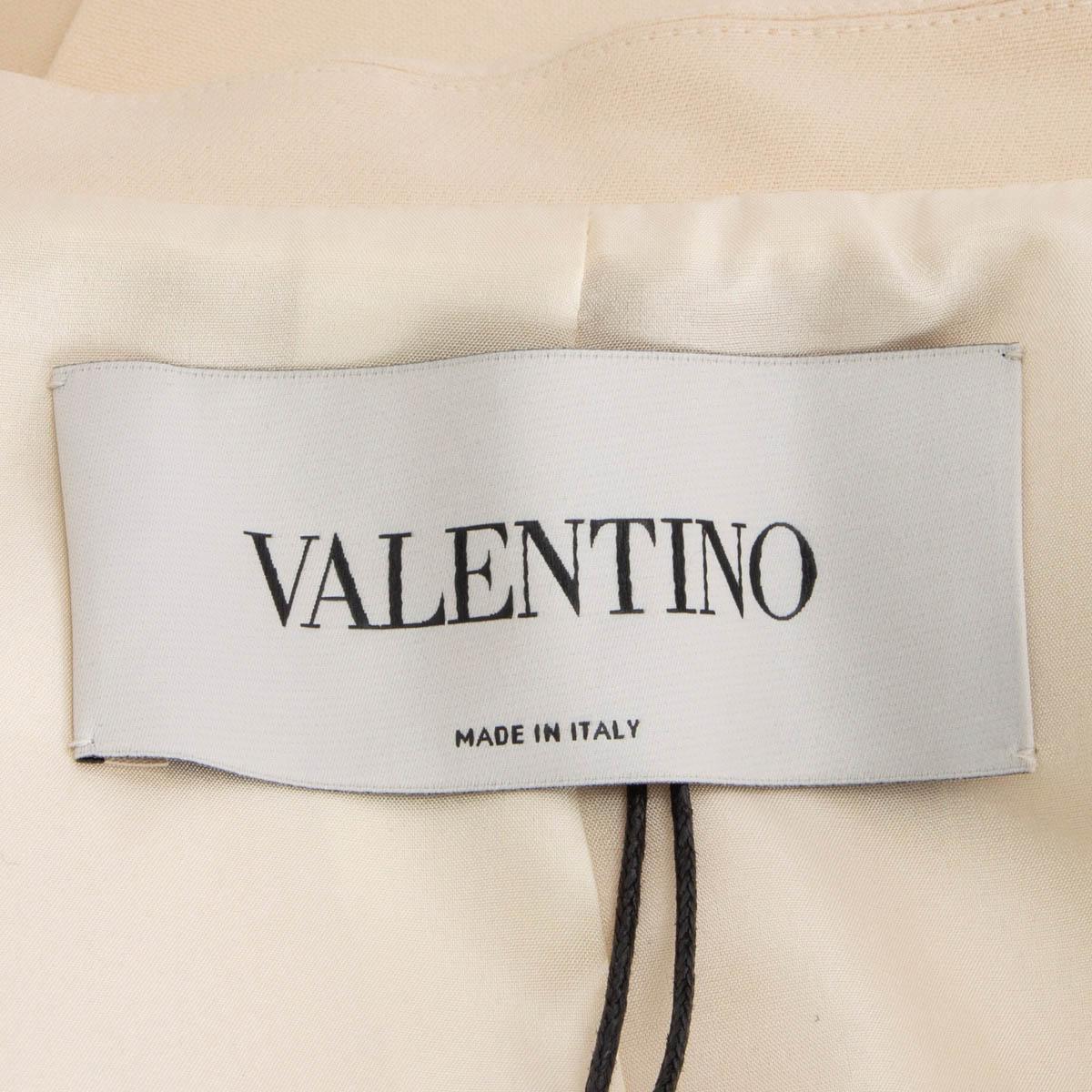 VALENTINO beige silk & wool Blazer Jacket 44 L For Sale 2