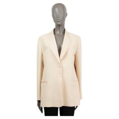 VALENTINO beige silk & wool Blazer Jacket 44 L