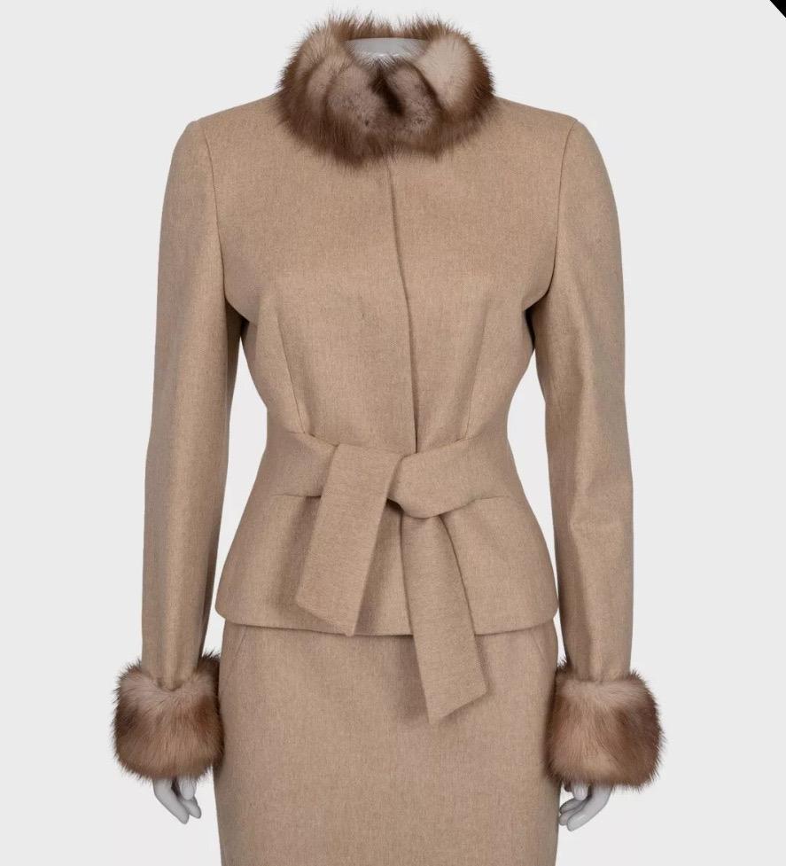 Beige Valentino Abito beige in lana e cashmere IT40 / S in vendita