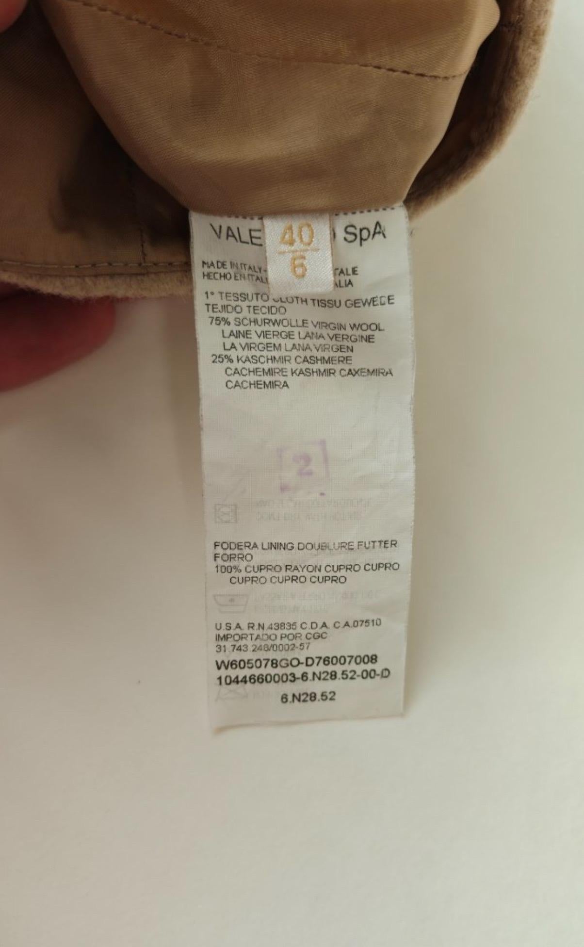 Valentino Abito beige in lana e cashmere IT40 / S in vendita 1