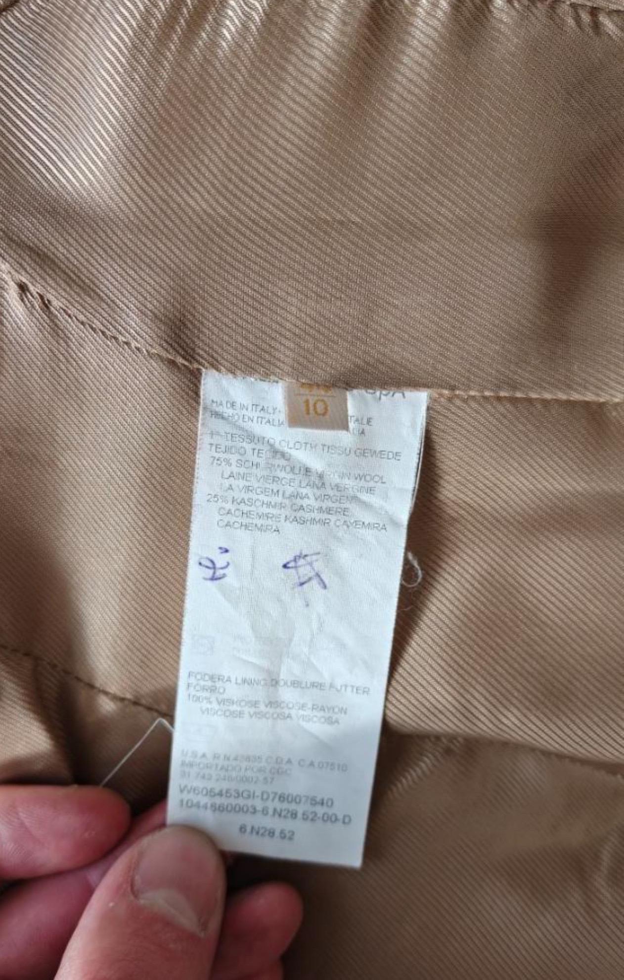 Valentino Abito beige in lana e cashmere IT40 / S in vendita 3