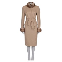 Valentino Beige Wool & Cashmere Suit IT40 / S