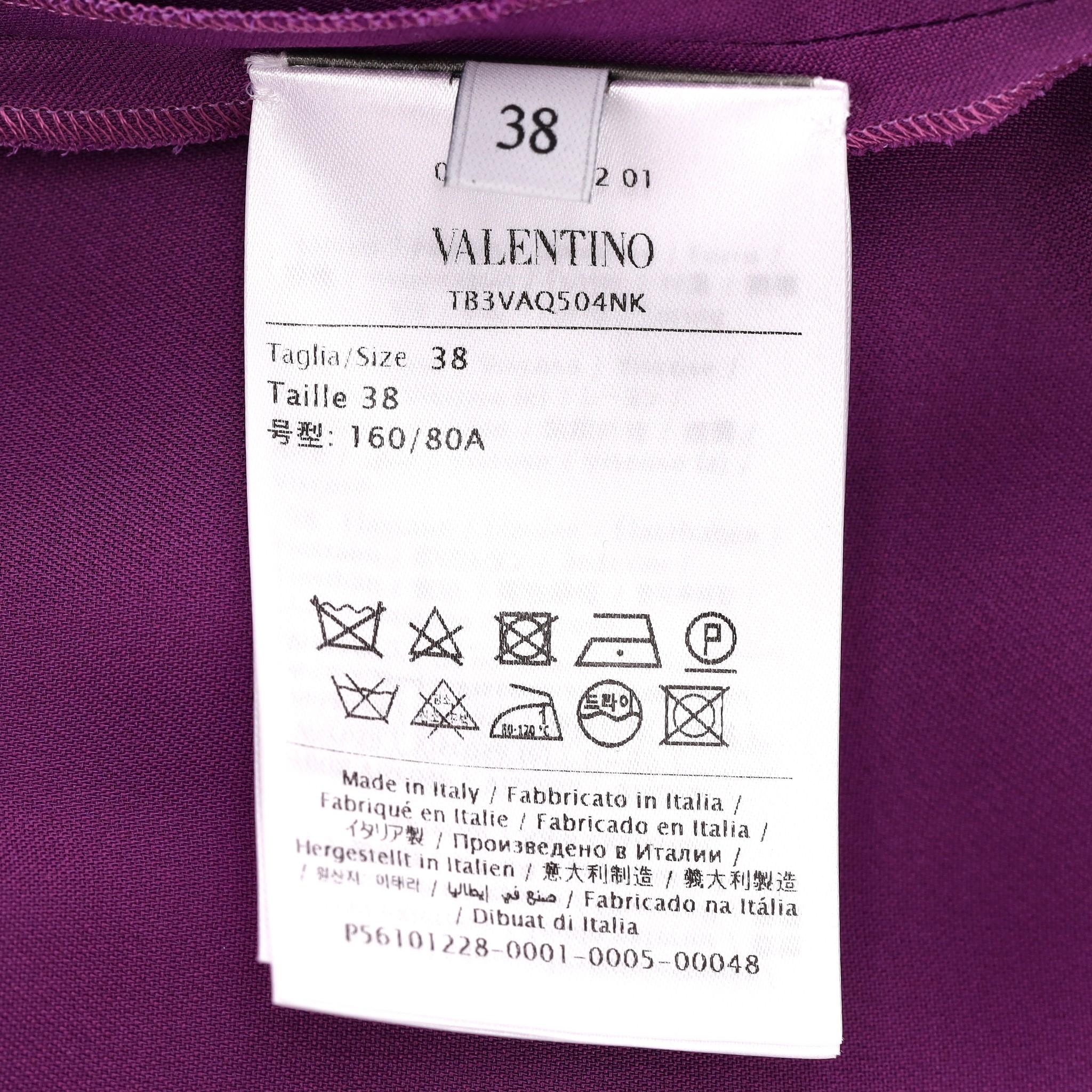 Valentino Belted Crepe Maxi Dress For Sale 3
